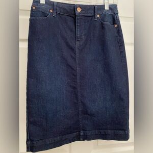 Talbots Navy Denim Pencil Skirt